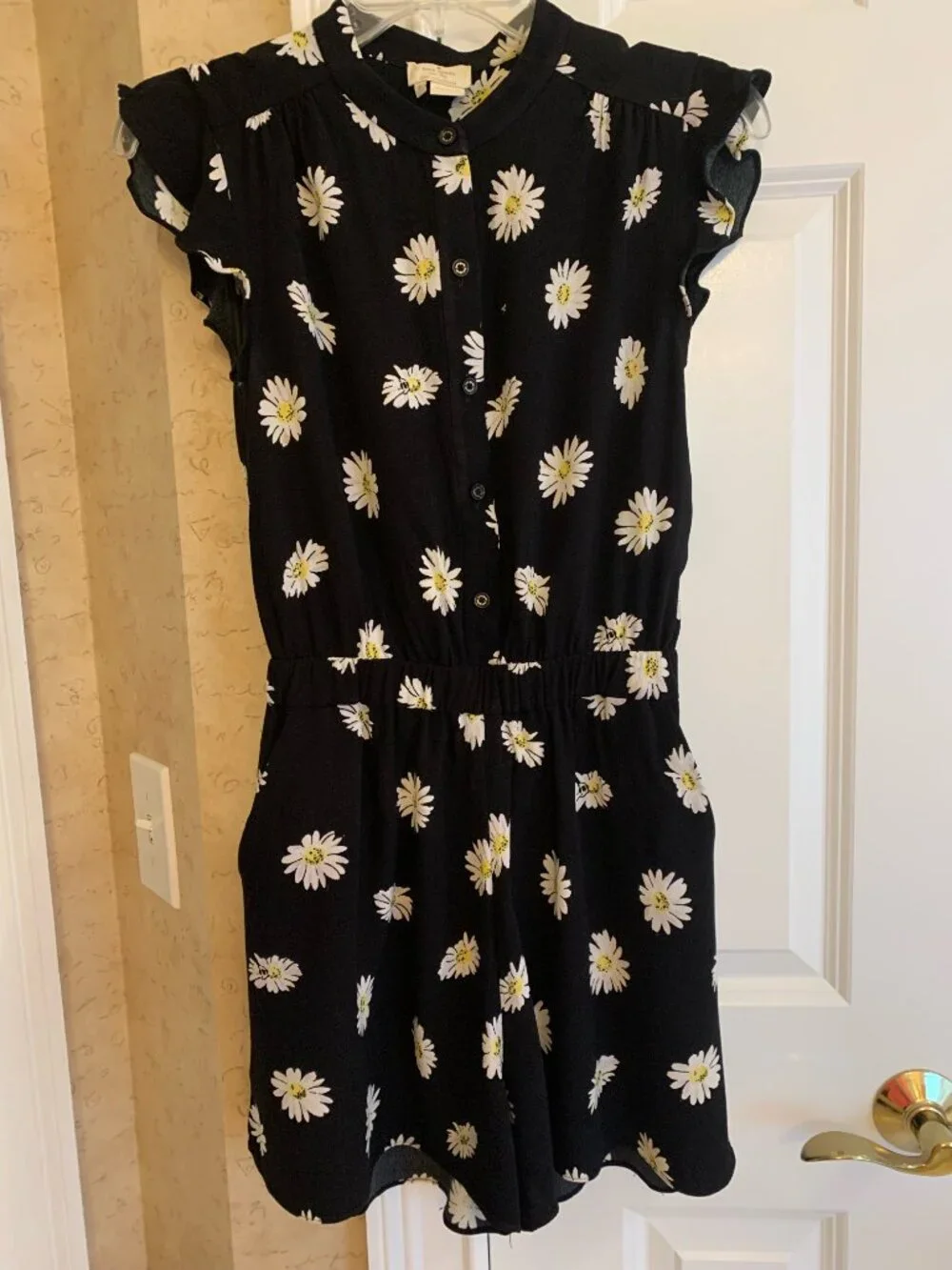 Kate Spade Daisy Dot Crepe Romper Size 0